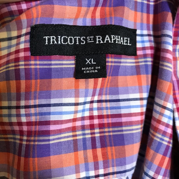 Triscots St Raphael Bright Plaid Button Down Shirt - Picture 7 of 7